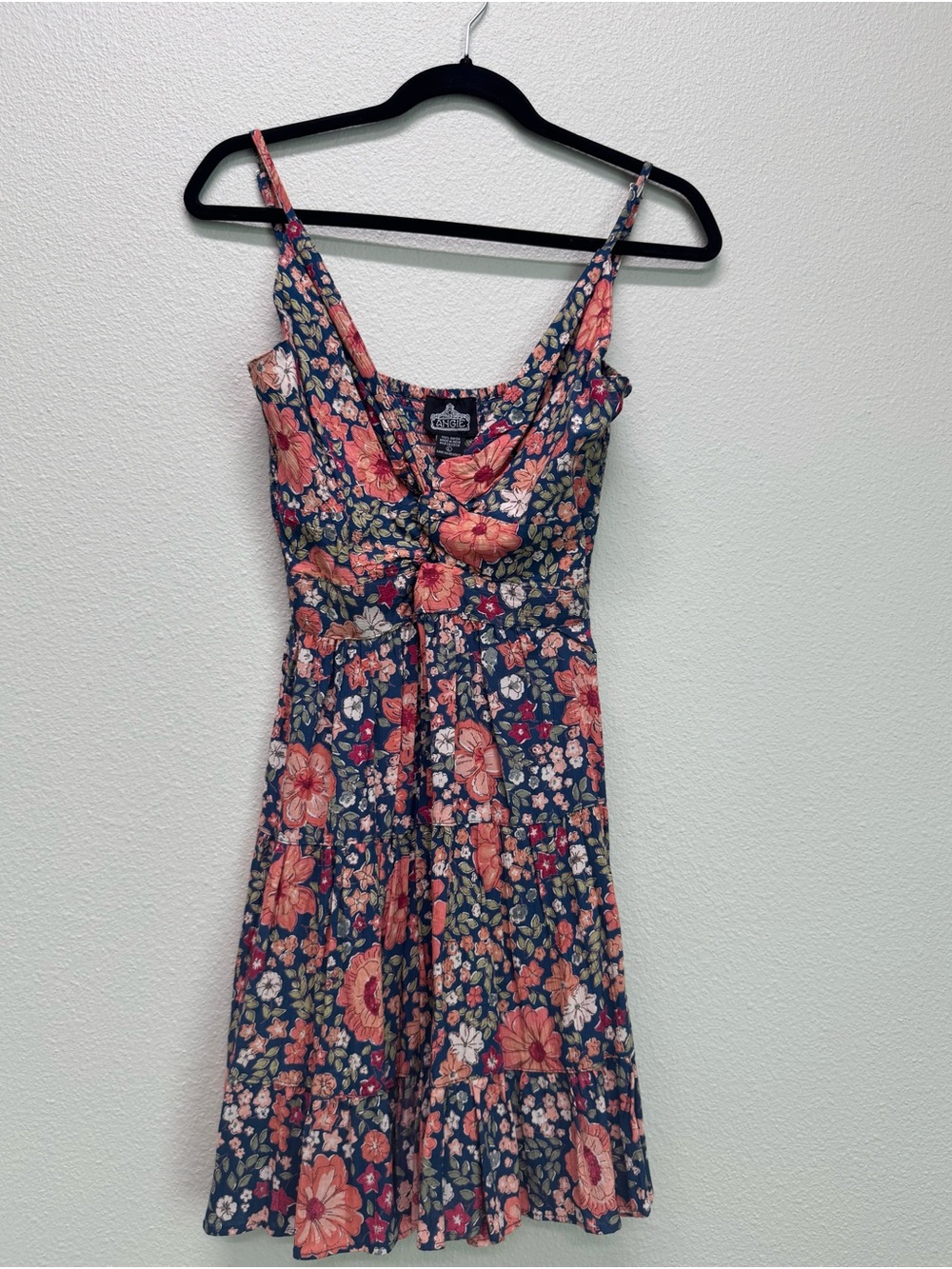 NWT Angie Floral Sundress in Navy with Pink Floral Print, Various Sizes